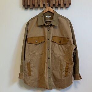 Madewell Tan Jacket with Button Closure